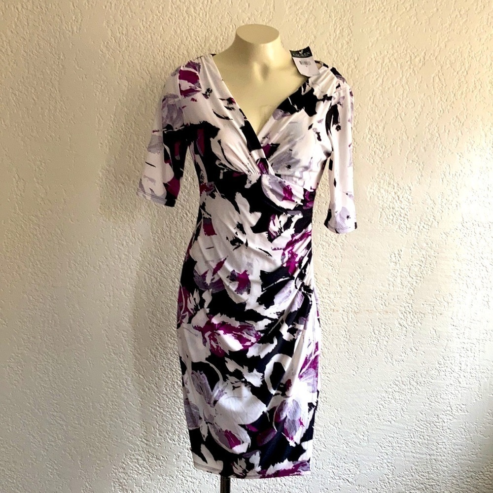 Lauren Ralph Lauren Floral Stretchy Dress Sz 6 Nwt
